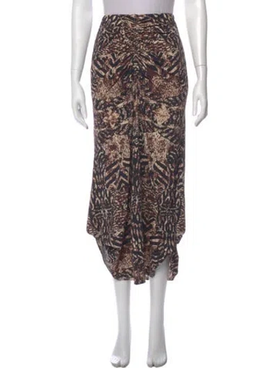 Pre-owned Mariacher. Printed Midi Length Skirt In Multi