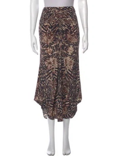 Pre-owned Mariacher. Printed Midi Length Skirt In Multi