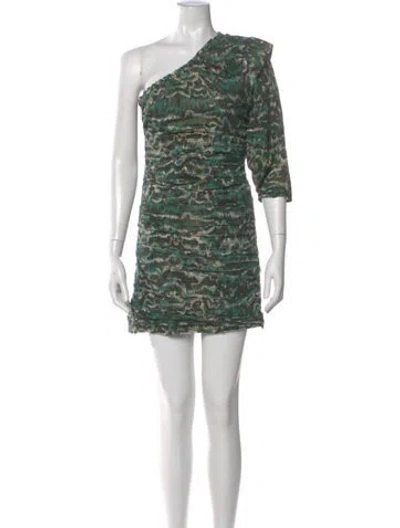Pre-owned Mariacher. Printed Mini Dress In Green