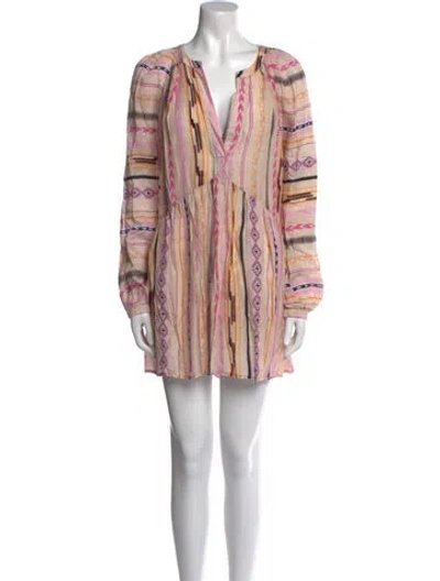 Pre-owned Mariacher. Printed Mini Dress In Neutral