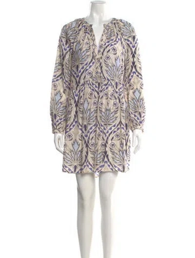 Pre-owned Mariacher. Printed Mini Dress In Neutral