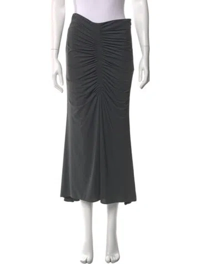 Pre-owned Mariacher. Ruffle Embellishment Long Skirt In Green