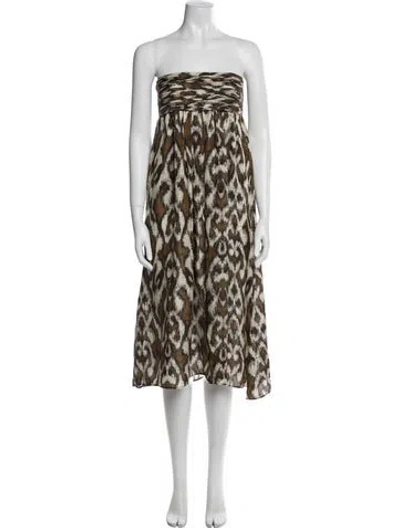 Pre-owned Mariacher. Silk Knee-length Dress In Neutral