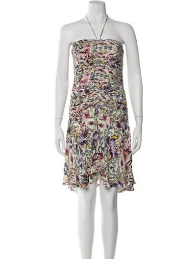 Pre-owned Mariacher. Silk Knee-length Dress In White