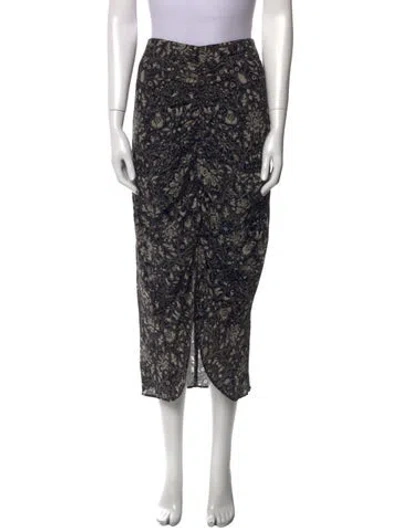 Pre-owned Mariacher. Silk Midi Length Skirt In Multi