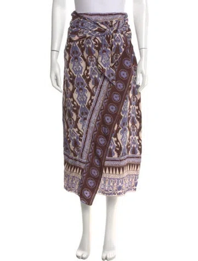 Pre-owned Mariacher. Silk Midi Length Skirt In Multi