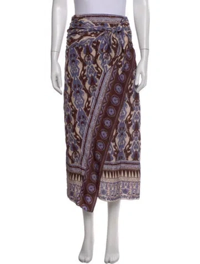 Pre-owned Mariacher. Silk Midi Length Skirt In Multi