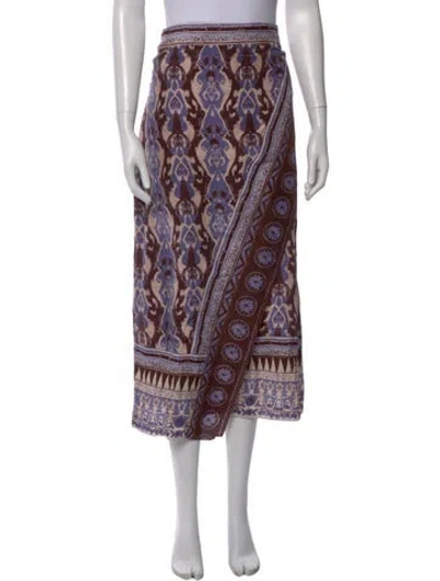 Pre-owned Mariacher. Silk Midi Length Skirt In Multi