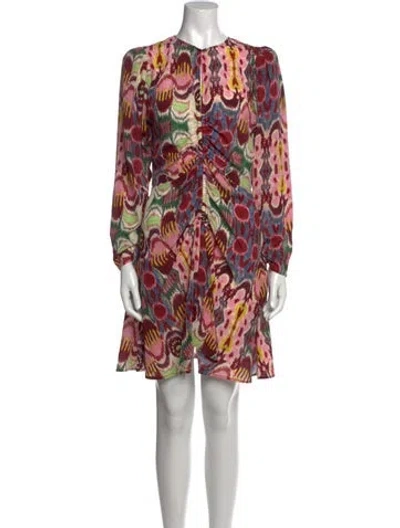 Pre-owned Mariacher. Silk Mini Dress In Pink