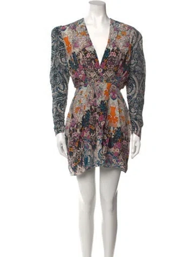 Pre-owned Mariacher. Silk Mini Dress In Purple