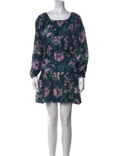 Pre-owned Mariacher. Silk Mini Dress W/ Tags In Blue