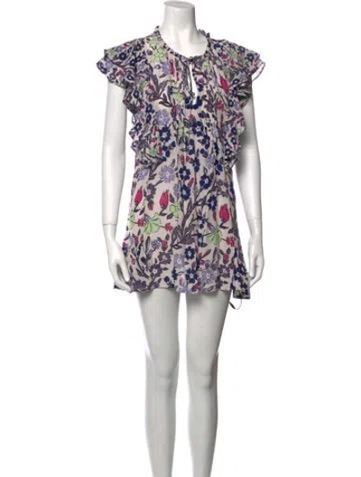 Pre-owned Mariacher. Silk Mini Dress W/ Tags In Purple