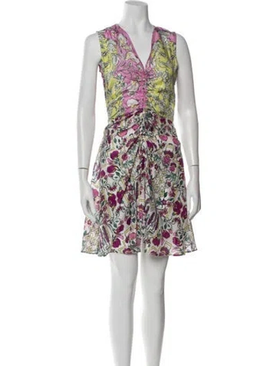 Pre-owned Mariacher. Silk Mini Dress W/ Tags In Purple