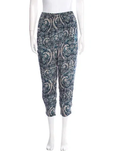 Pre-owned Mariacher. Silk Skinny Leg Pants In Blue