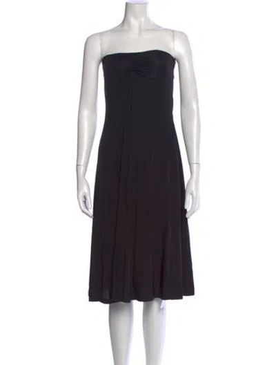 Pre-owned Mariacher. Strapless Midi Length Dress In Black