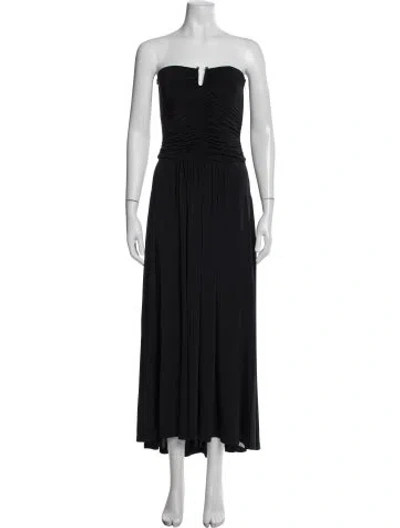 Pre-owned Mariacher. Strapless Midi Length Dress In Black