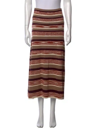 Pre-owned Mariacher. Striped Long Skirt W/ Tags In Multicolor