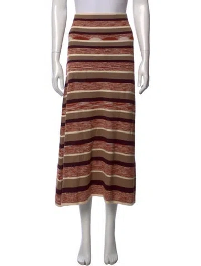 Pre-owned Mariacher. Striped Long Skirt W/ Tags In Multicolor