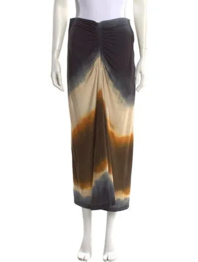 Pre-owned Mariacher. Tie-dye Print Long Skirt In Multi