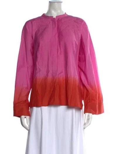 Pre-owned Mariacher. Tie-dye Print Long Sleeve Top W/ Tags In Red