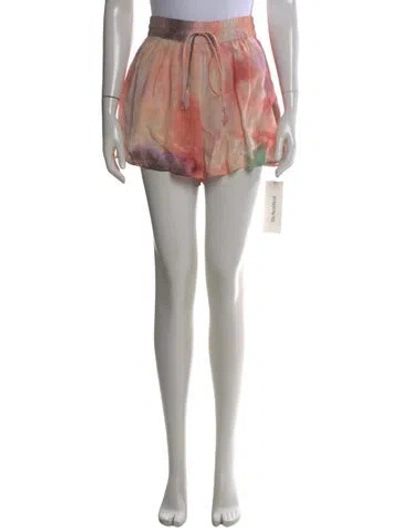 Pre-owned Mariacher. Tie-dye Print Mini Shorts In Yellow