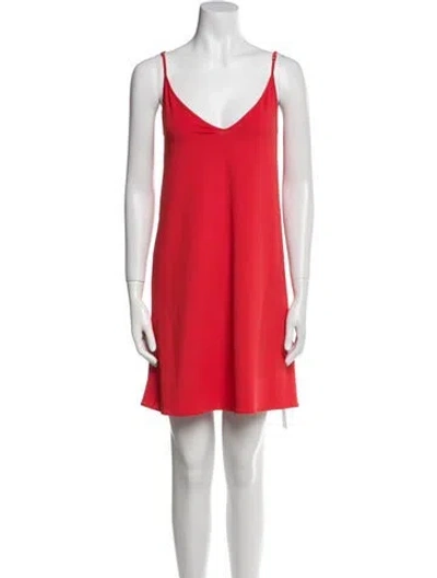 Pre-owned Mariacher. V-neck Mini Dress In Red