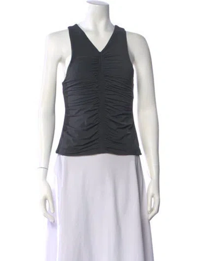 Pre-owned Mariacher. V-neck Sleeveless Top In Black