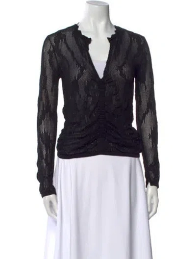 Pre-owned Mariacher. V-neck Sweater In Black