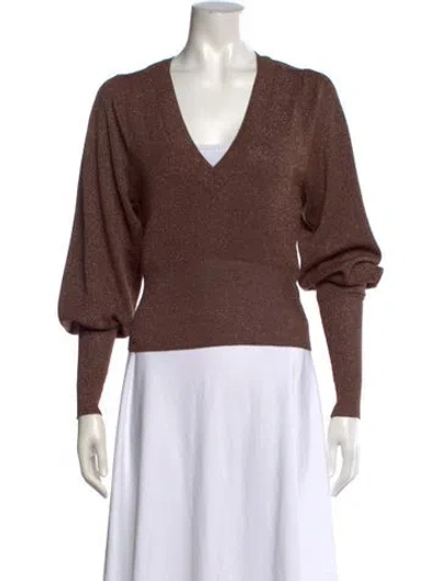Pre-owned Mariacher. V-neck Sweater In Brown