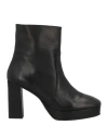 Marian Woman Ankle Boots Black Size 10 Soft Leather In Black