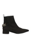 Marian Woman Ankle Boots Black Size 9 Soft Leather In Black