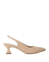 Marian Woman Pumps Beige Size 8 Leather