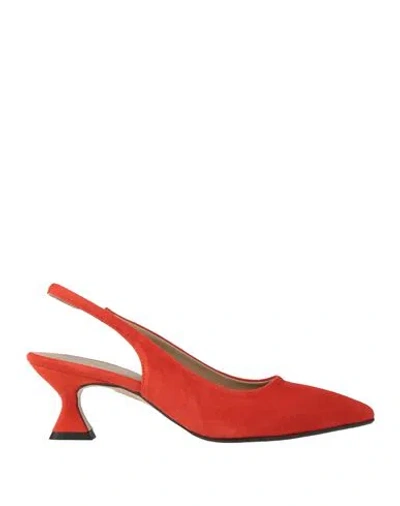 Marian Woman Pumps Tomato Red Size 8 Leather