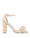 Marian Woman Sandals Beige Size 8 Textile Fibers In Multi
