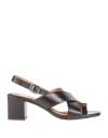 Marian Woman Toe Strap Sandals Black Size 7 Soft Leather