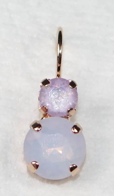 Mariana Women's Ball Drop Earrings In Pink Opal And Sun In Purple