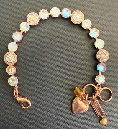 Mariana Women's Butter Pecan Bracelet In Pink A/b/ Pearl, White, Amber In Gold
