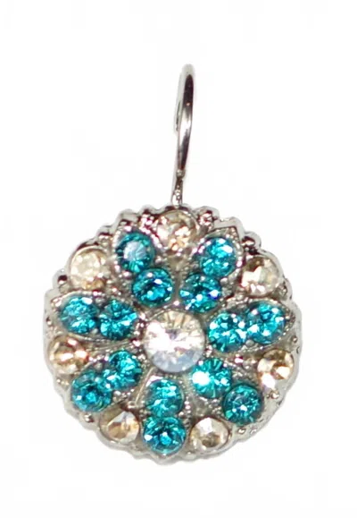 Mariana Women's Circle Of Life Earrings In Teal/ Amber /clear In Blue