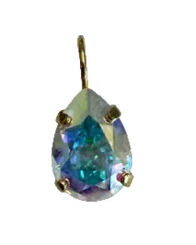 Mariana Women's Clear A/b Pear Shape Earrings In Blue/ Gold In Multi