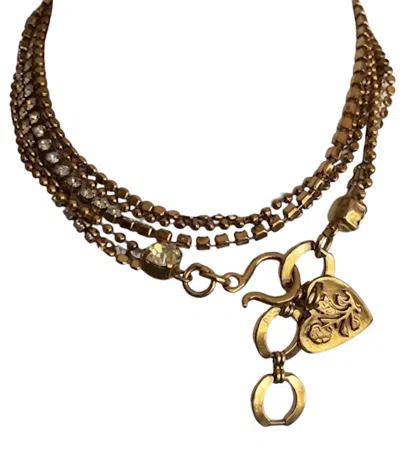 Mariana Women's Clear Day 3 Strand Wrap Bracelet In Gold In Brown