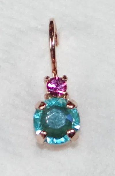 Mariana Women's Coral Cove Earrings In Teal/ Pink In Gold