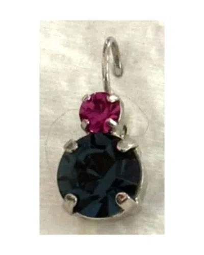 Mariana Women's Crown Jewels Audrey Earrings In Dark Blue/ Pink In Purple