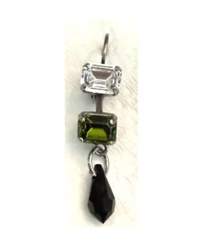 Mariana Women's Dangle Earrings In Black/green / Clear In Metallic