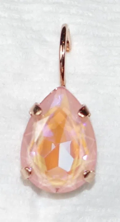 Mariana Women's Dangling Earrings In Peach/ Pink In Gold