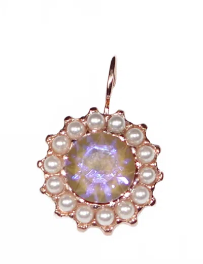 Mariana Women's Desert Rose Earrings In Pearl/ Amber In Multi