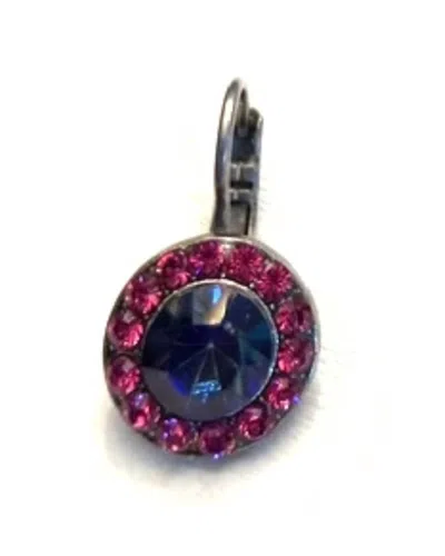 Mariana Women's Drop Earring In Fuchsia / Dark Blue In Red