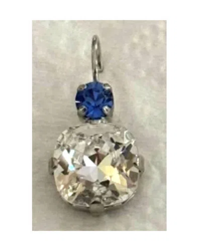 Mariana Women's Drop Earrings In Blue/ Clear In Multi
