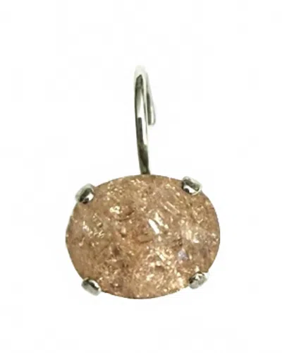 Mariana Women's Drop Round Earrings In Champagne / Ice In Gold