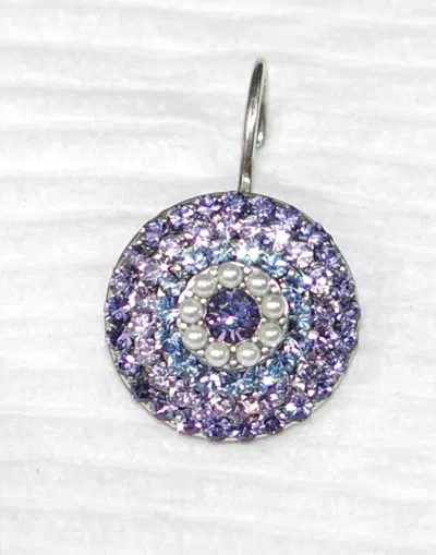 Mariana Women's Electric Earrings In Blue / Lavender/ Pearl In Metallic