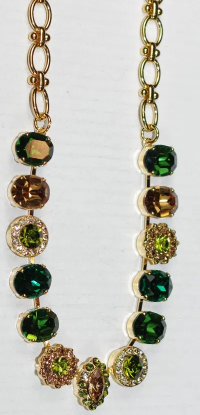 Mariana Women's Evergreen Necklace In Green, Amber Brown In Multi